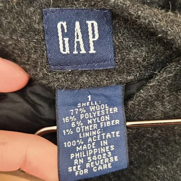 Gap Womens Skirt Size 1 Gray Wool Blend Mini A-line Casual Work Office Career - Picture 4 of 12